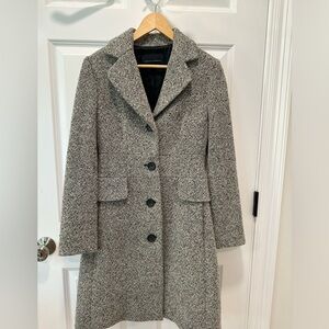 Banana Republic Tweed Midi Overcoat Jacket Medium